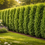 gęsty zielony żywopłot w ogrodzie rośliny szybko rosnące